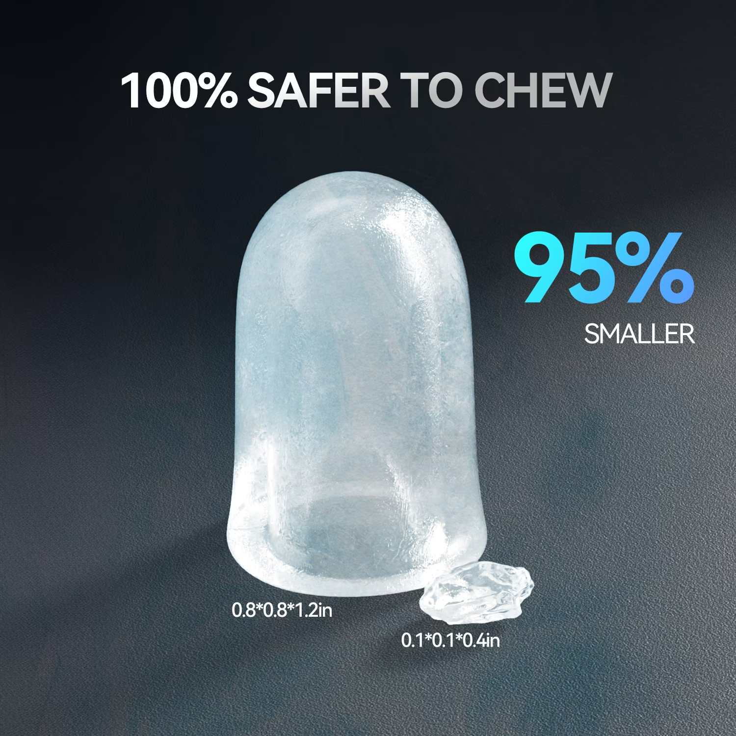 ShinyMe Nugget Ice Maker Countertops, 33lbs Per Day Portable Pebble ice machine, Crushed ice maker with Soft Chewable Ice for Home, Party, RV, Camping, Stainless Steel Black details